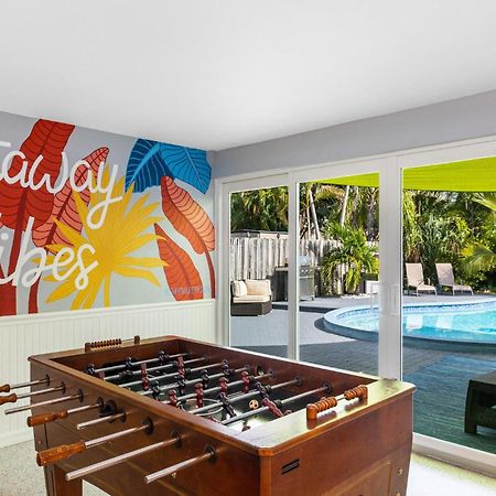 Trendy 3-Bedroom Villa With Saltwater Pool And Yard Fort Lauderdale Eksteriør bilde