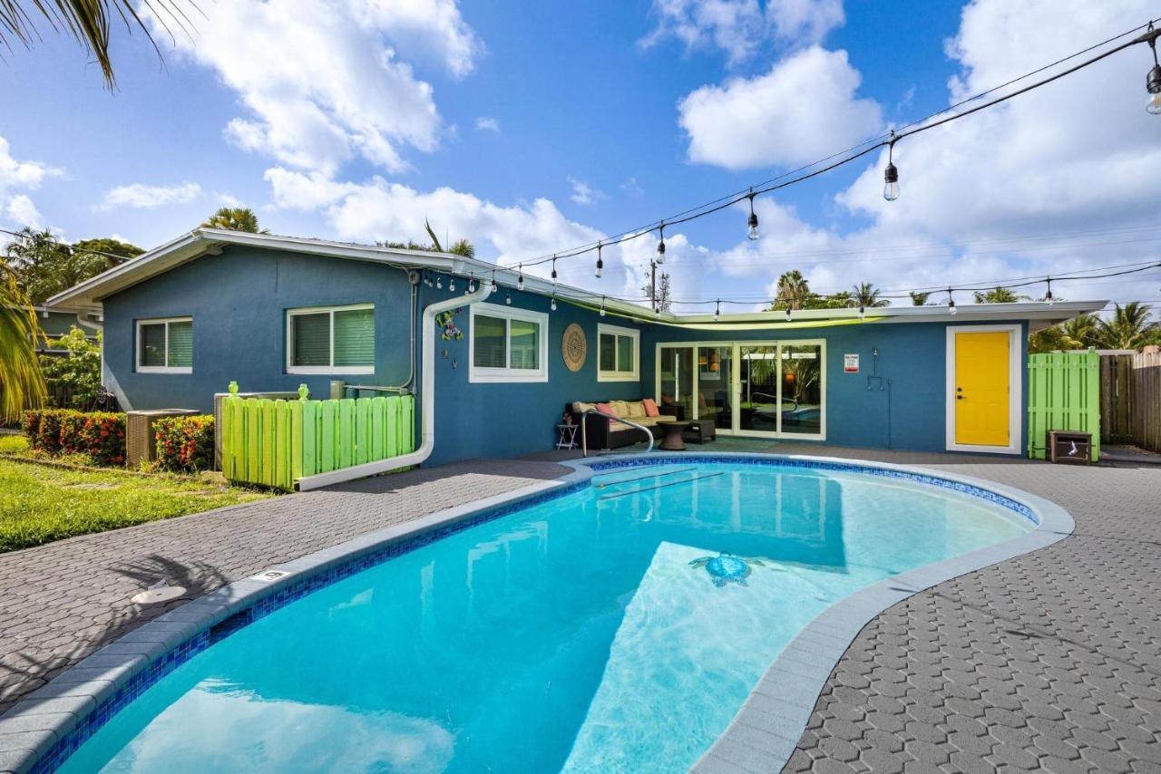 Trendy 3-Bedroom Villa With Saltwater Pool And Yard Fort Lauderdale Eksteriør bilde